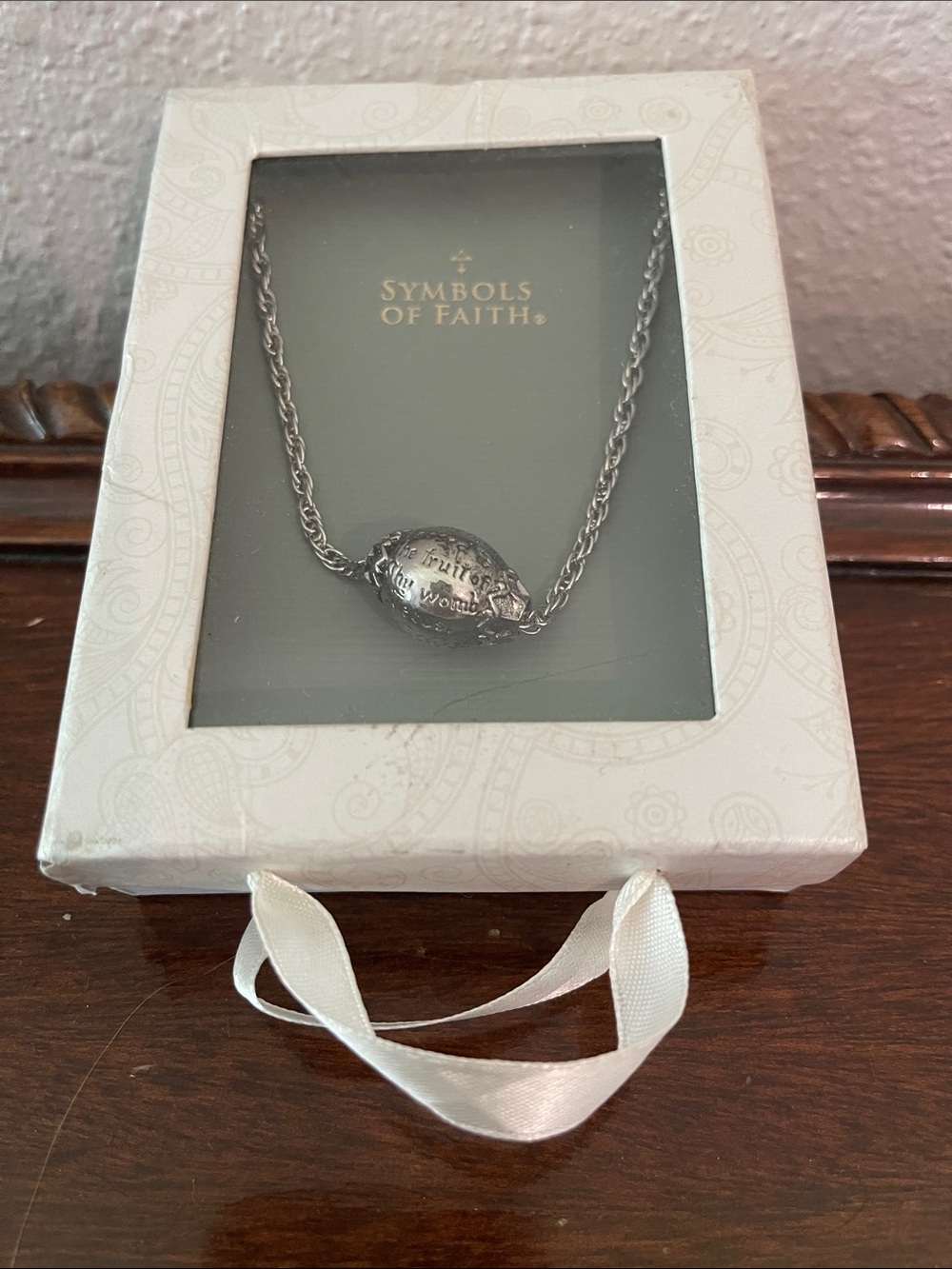 1928 Silver-Tone 'Symbols of Faith' Prayer Bead Necklace